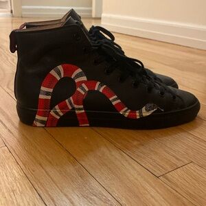 Gucci leather printed sneakers